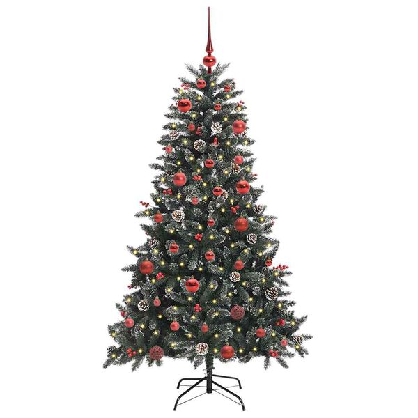 vidaXL Albero di Natale artificiale con 150 LED Verde 150 cm