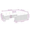 vidaXL Set Divani da Giardino 11 pz con Cuscini in Polyrattan Grigio