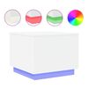 vidaXL Tavolino da Salotto con Luci LED Bianco 50x50x40 cm