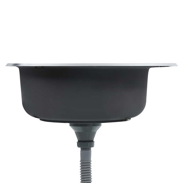 vidaXL Lavello da Cucina con Filtro e Sifone in Acciaio Inox