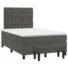 vidaXL Giroletto a Molle con Materasso Grigio Scuro 120x190 cm Velluto