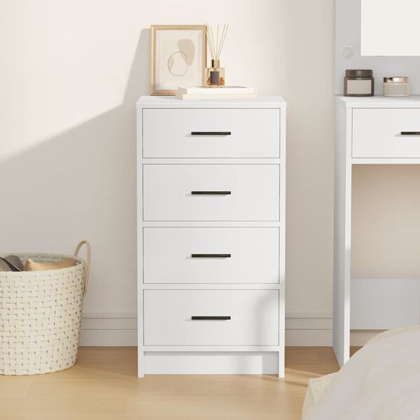 vidaXL Credenza con cassetto Bianco 40 x 41 x 75 cm Legno multistrato