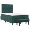 vidaXL Letto a molle con materasso Verde scuro 120 x 190 cm Velluto