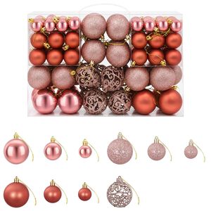 vidaXL Palline di Natale 100 pz Rosa e Rosato 3 / 4 / 6 cm