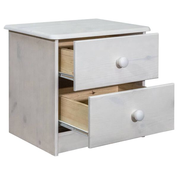 vidaXL Comodino 43x34x40 cm in Legno Massello di Pino