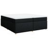 vidaXL Giroletto a Molle con Materasso Nero 200x200 cm in Tessuto