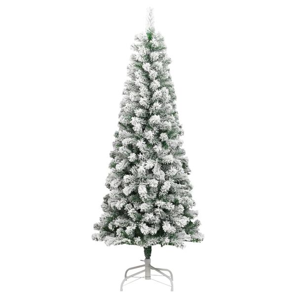 vidaXL Albero Natale Artificiale Incernierato con Neve Fioccata 210 cm