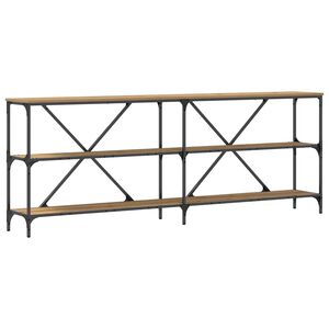 vidaXL Tavolo consolle Rovere Artigianale 200 x 30 x 75 cm