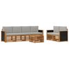 vidaXL Set di divani da esterno 7 pcs Naturale e Grigio Chiaro