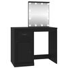 vidaXL Toeletta con LED Nera 90x50x132,5 cm Legno Multistrato