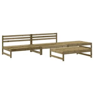 vidaXL Set Salotto da Giardino 4 pz in Legno Impregnato di Pino