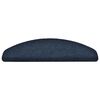 vidaXL Tappetini per scale autoadesivi 30 pz 65x21x4 cm blu navy semicircolari grandi