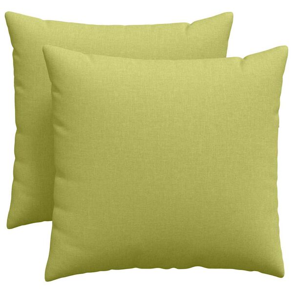 vidaXL Cuscini da Divano 2 pcs Verde chiaro 50 x 50 cm Tessuto