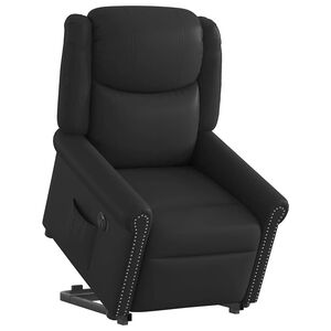 vidaXL Poltrona Alzapersona Reclinabile Elettrica Nera Similpelle
