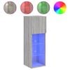 vidaXL Mobile TV con Luci LED Grigio Sonoma 30,5x30x90 cm