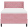 vidaXL Letto a molle con materasso Rosa 200 x 100 cm Poliestere