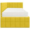vidaXL Struttura Letto Angolare con Materasso 2 pcs Giallo Velluto