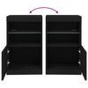 vidaXL Credenza con Luci LED Nera 41x37x67 cm