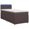 vidaXL Letto box spring con materasso Marrone Scuro 100 x 200 cm
