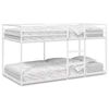 vidaXL Letto a Castello senza Materasso Bianco 80x200 cm in Acciaio