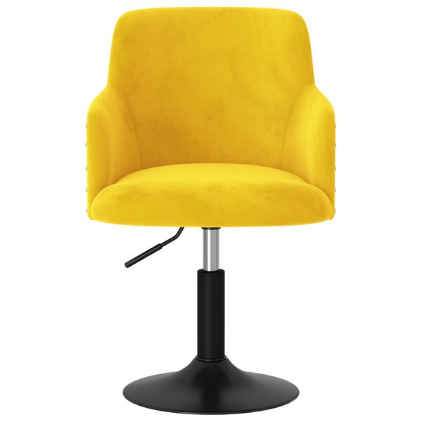 vidaXL Sedie da Pranzo Girevoli 2 pz Giallo Senape in Velluto