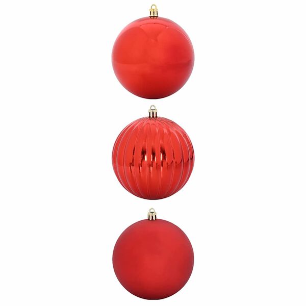 vidaXL Set di palline di Natale XXL 3 pcs Rosso Plastica