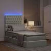 vidaXL Letto con contenitore e LED Grigio chiaro 90 x 200 cm Velluto