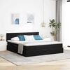 vidaXL Letto con Contenitore con materasso Nero 160 x 200 cm Velluto