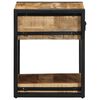 vidaXL Comodini 2 pz 40x40x50 cm in Legno Massello di Mango Grezzo