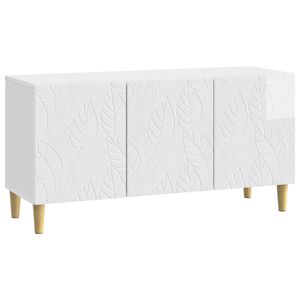 vidaXL Mobile TV 99 x 34,5 x 50 cm Bianco Lucido Legno ingegnerizzato