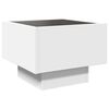 vidaXL Tavolino con LED Bianco 40x40x30 cm in Legno Multistrato