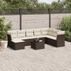vidaXL Set Divani da Giardino 9pz con Cuscini Marrone in Polyrattan