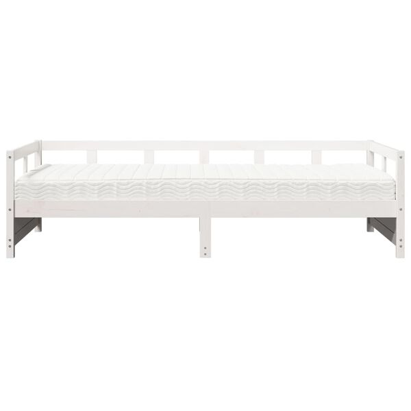 vidaXL Dormeuse con Materasso Bianca 80x200 cm Legno Massello di Pino