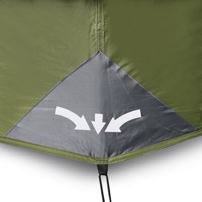 vidaXL Tenda Campeggio 9 Persone Verde Rilascio Rapido Impermeabile