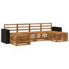 vidaXL Set divani 6 pcs Naturale Legno di Acacia Massello