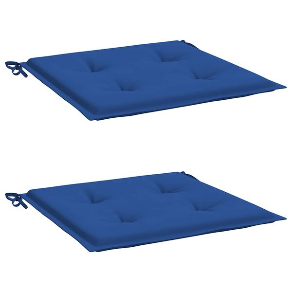 vidaXL Cuscini per Sedia 2 pz Blu Reale 40x40x4 cm in Tessuto Oxford