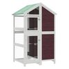 vidaXL Casetta per Uccelli Moka 97x81x152 cm in Legno Massello di Pino
