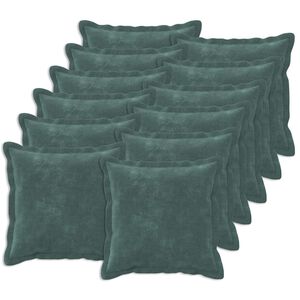 vidaXL Cuscino con cuscino HOUTEN 12 pz Blu mare Fleece in microfibra