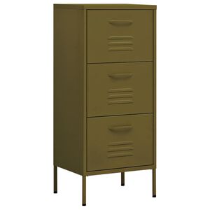vidaXL Armadietto Verde Oliva 42,5x35x101,5 cm in Acciaio