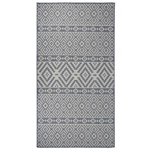 vidaXL Tappeto da Esterni a Tessitura Piatta 80x150 cm Strisce Blu