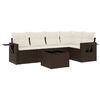 vidaXL Set Divano da Giardino 6 pz con Cuscini Marrone in Polyrattan