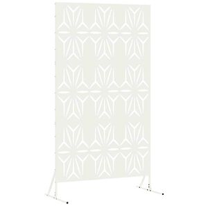 vidaXL Schermo per Privacy 100 x 50 x 180 cm Acciaio Bianco