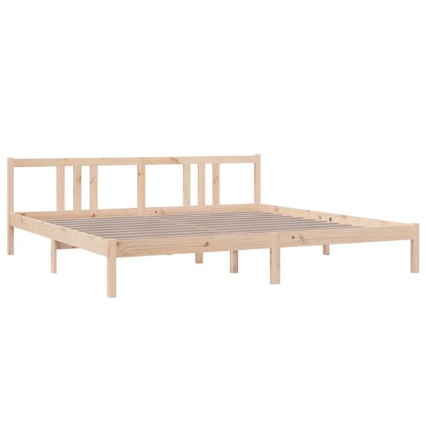 vidaXL Giroletto senza Materasso in Legno Massello 200x200 cm
