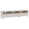 vidaXL Mobile TV HAMAR Bianco 158x40x40 cm in Legno Massello di Pino