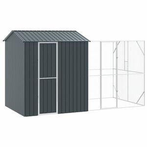 vidaXL Gabbia per uccelli Antracite 418 x 210 x 247 cm Acciaio zincato