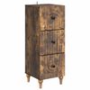 vidaXL Mobile con Cassetti Rovere Fumo 33 x 34,5 x 90 cm