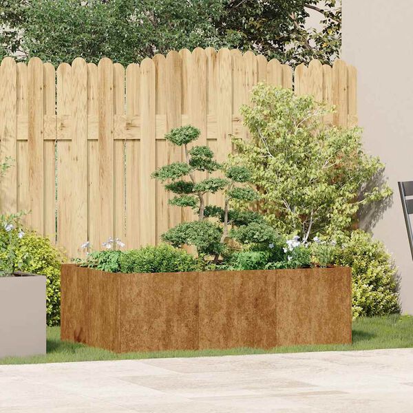 vidaXL Fioriera Arrugginita 120x80x40 cm in Acciaio Corten