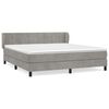 vidaXL Giroletto a Molle con Materasso Grigio Chiaro 160x200cm Velluto