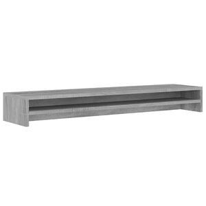 vidaXL Supporto Monitor Grigio Sonoma 100x24x13cm in Legno Multistrato