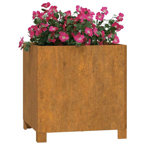 vidaXL Fioriere con Gambe 2pz Ruggine 40x40x40 cm Acciaio Corten